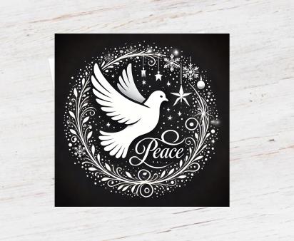 Dove of Peace - Bulk Pack of Christmas Greeting Cards, Holiday Cards, Square