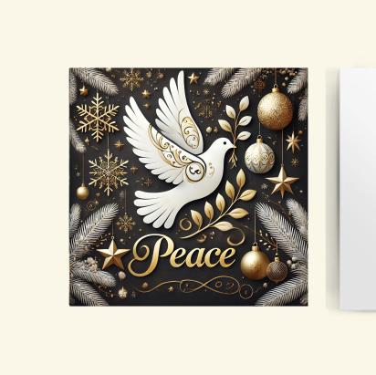Dove of Peace - Bulk Pack of Christmas Greeting Cards, Holiday Cards, Square