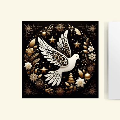 Dove of Peace - Bulk Pack of Christmas Greeting Cards, Holiday Cards, Square