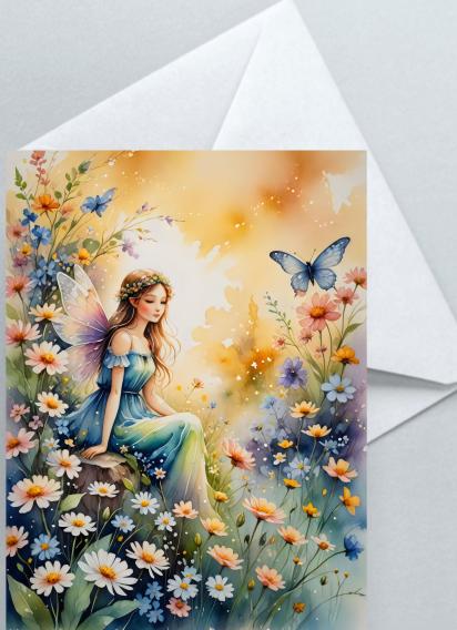 Set of 3 Designs, Fairy Greeting Cards, Bulk Pack of Cards