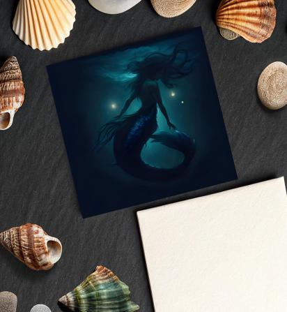 Mermaid Greeting Cards, Birthday, Invitations, Thank You Cards