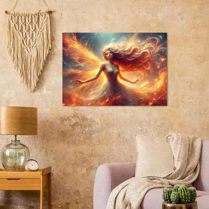 Print on Canvas, Fire Fairy, Ready to Hang