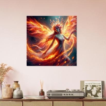 Print on Canvas, Fire Fairy, Ready to Hang