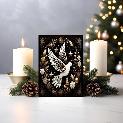 Dove of Peace - Christmas Card - Bulk Pack of Christmas Greeting Cards