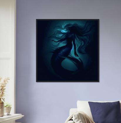 Mermaid Print - Framed or Unframed - Original Art - Print on Paper