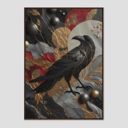 Raven, Original Art, Framed or Unframed Print on Paper