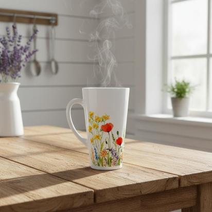 Latte 17oz Ceramic Mug - Coffee or Tea Cup, Extra Tall