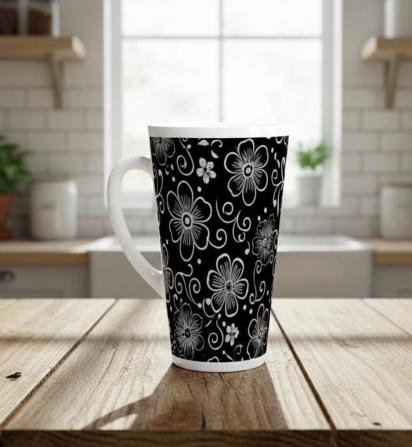 Latte 17oz Ceramic Mug - Coffee or Tea Cup, Extra Tall