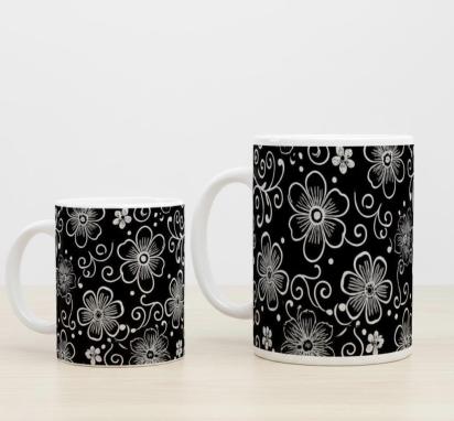 Floral Cups -  Large and Small Ceramic Mug