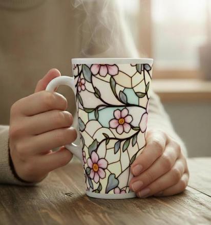 Latte 17oz Ceramic Mug - Coffee or Tea Cup, Extra Tall