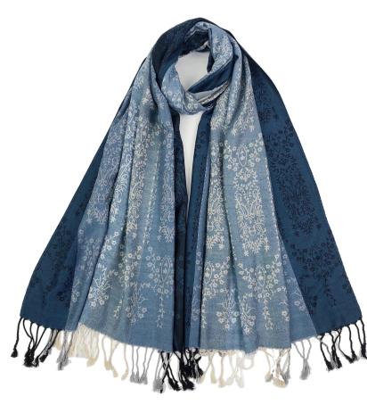 Soft Pashmina Shawl & Scarf for Women, Jacquard Brocade, Shawl, Sarong or Head Wraps