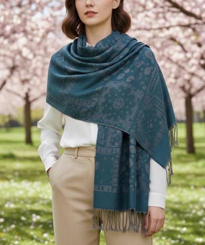 Soft Pashmina Shawl & Scarf for Women, Wide Scarf, Sarong or Head Wraps
