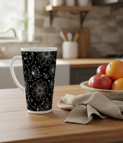 Latte 17oz Ceramic Mug - Coffee or Tea Cup, Extra Tall