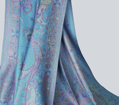 Reversible Soft Pashmina Shawl & Scarf for Women, Jacquard Brocade, Shawl, Sarong or Head Wraps