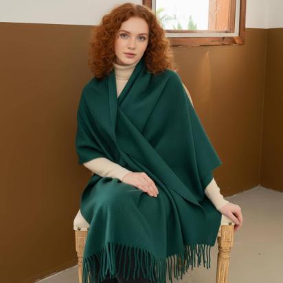 Emerald Blanket Shawl - Thick Wide Scarf - Pashmina Super Soft Wrap