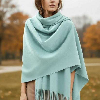 Turquoise Blanket Shawl - Thick Super Soft Wrap