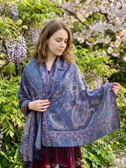 Reversible Soft Pashmina Shawl & Scarf for Women, Jacquard Brocade, Shawl, Sarong or Head Wraps