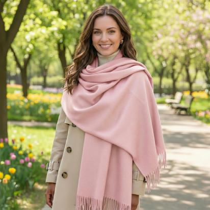 Peach Shawl - Thick Wide Scarf - Pashmina Super Soft Wrap