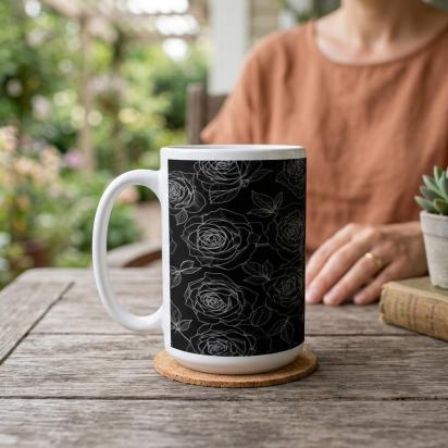 Floral Cups -  Large and Small Ceramic Mugs