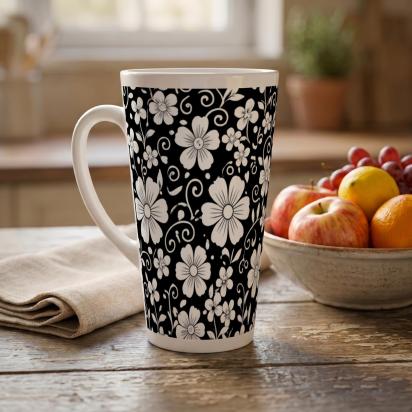 Latte 17oz Ceramic Mug - Coffee or Tea Cup, Extra Tall