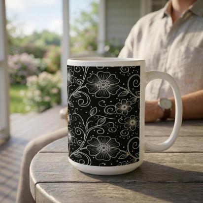 Floral Cups -  Large and Small Ceramic Mugs