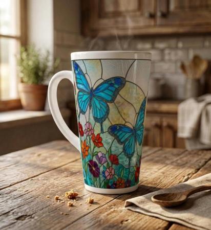Latte 17oz Ceramic Mug - Coffee or Tea Cup, Extra Tall