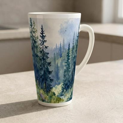 Latte 17oz Ceramic Mug - Coffee or Tea Cup, Extra Tall
