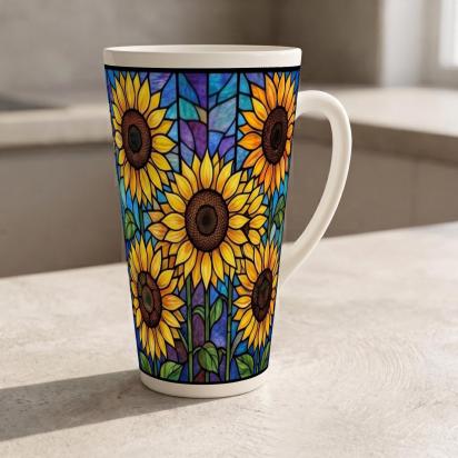 Latte 17oz Ceramic Mug - Coffee or Tea Cup, Extra Tall