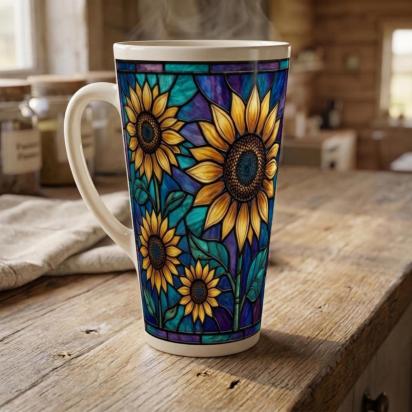 Latte 17oz Ceramic Mug - Coffee or Tea Cup, Extra Tall