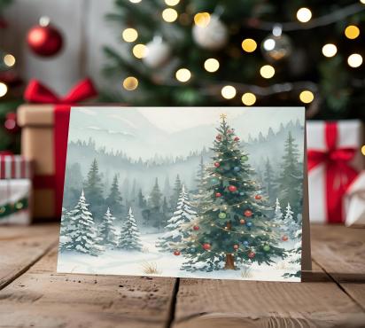 Christmas Gift Cards, Large Note Card, Money Card