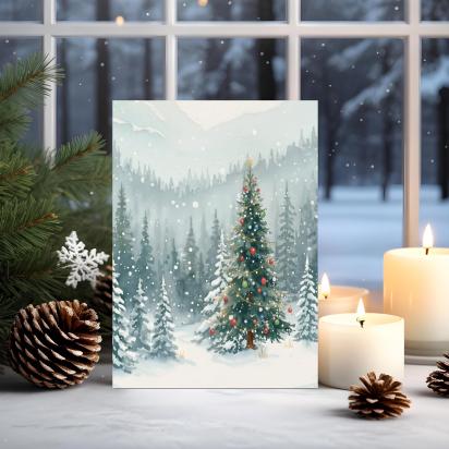 Christmas Gift Cards, Large Note Card, Money Card