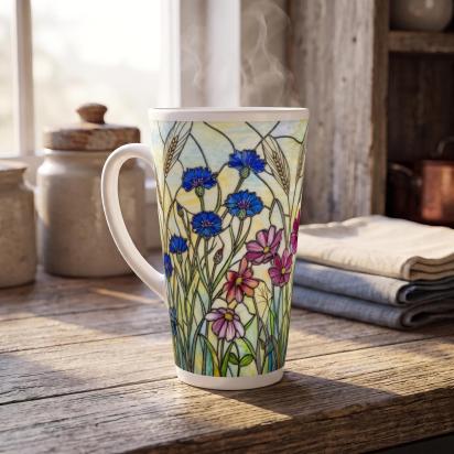 Latte 17oz Ceramic Mug - Coffee or Tea Cup, Extra Tall
