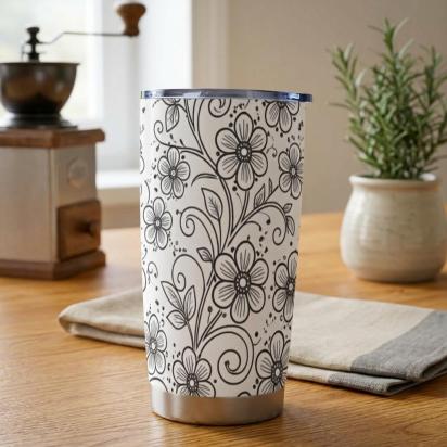 Travel Mug, Stainless Steel, 20 oz Insulated Cup