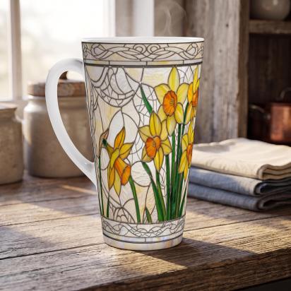 Latte 17oz Ceramic Mug - Coffee or Tea Cup, Extra Tall