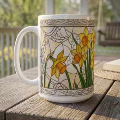 Floral Cups -  Large and Small Ceramic Mugs