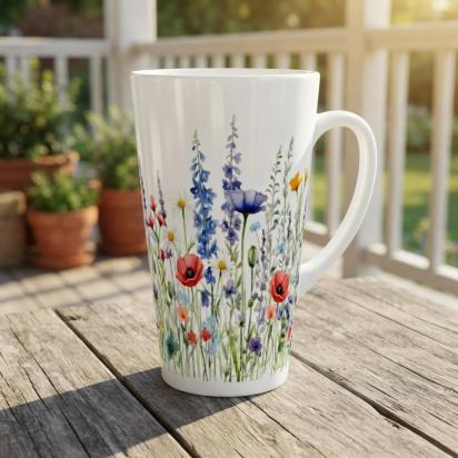 Latte 17oz Ceramic Mug - Coffee or Tea Cup, Extra Tall