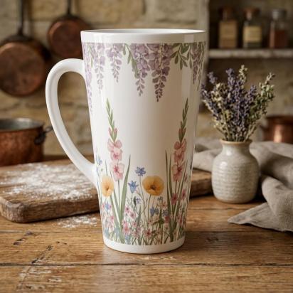 Latte 17oz Ceramic Mug - Coffee or Tea Cup, Extra Tall