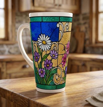 Latte 17oz Ceramic Mug - Coffee or Tea Cup, Extra Tall
