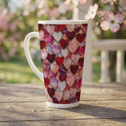 Latte 17oz Ceramic Mug - Coffee or Tea Cup, Extra Tall
