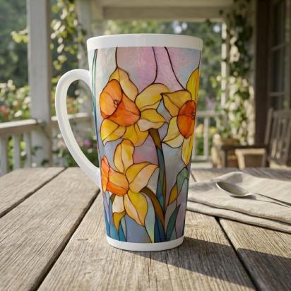 Latte 17oz Ceramic Mug - Coffee or Tea Cup, Extra Tall