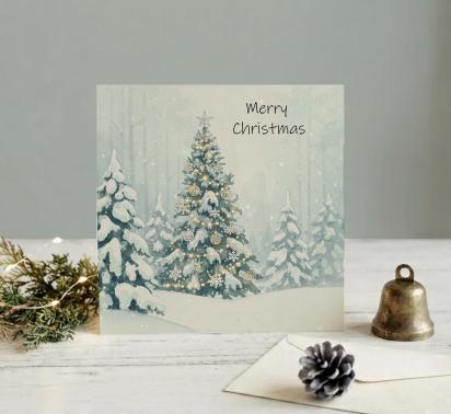 Christmas Gift Cards, Large Note Card, Money Card