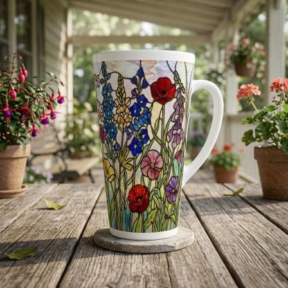 Latte 17oz Ceramic Mug - Coffee or Tea Cup, Extra Tall