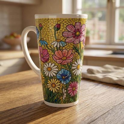 Latte 17oz Ceramic Mug - Coffee or Tea Cup, Extra Tall