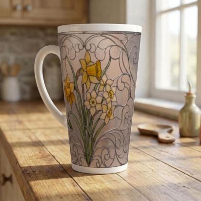 Latte 17oz Ceramic Mug - Coffee or Tea Cup, Extra Tall