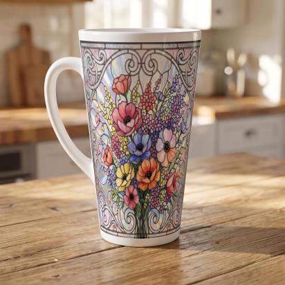Latte 17oz Ceramic Mug - Coffee or Tea Cup, Extra Tall