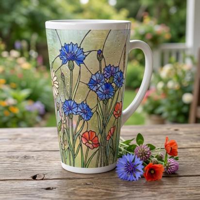 Latte 17oz Ceramic Mug - Coffee or Tea Cup, Extra Tall