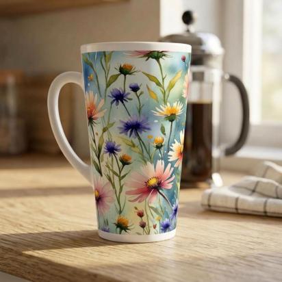 Latte 17oz Ceramic Mug - Coffee or Tea Cup, Extra Tall