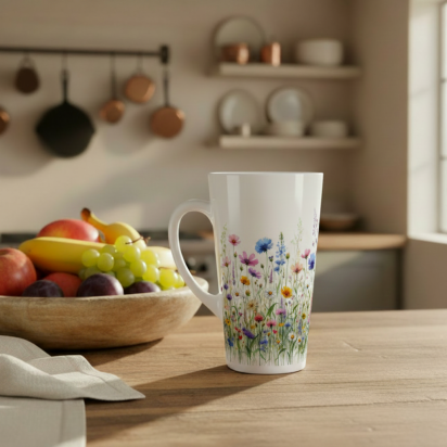 Latte 17oz Ceramic Mug - Coffee or Tea Cup, Extra Tall