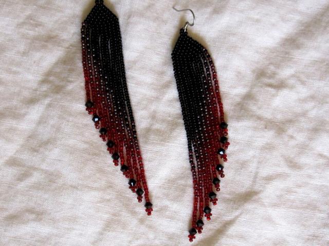 Beaded Fringe Earrings