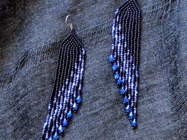 Beaded Fringe Earrings